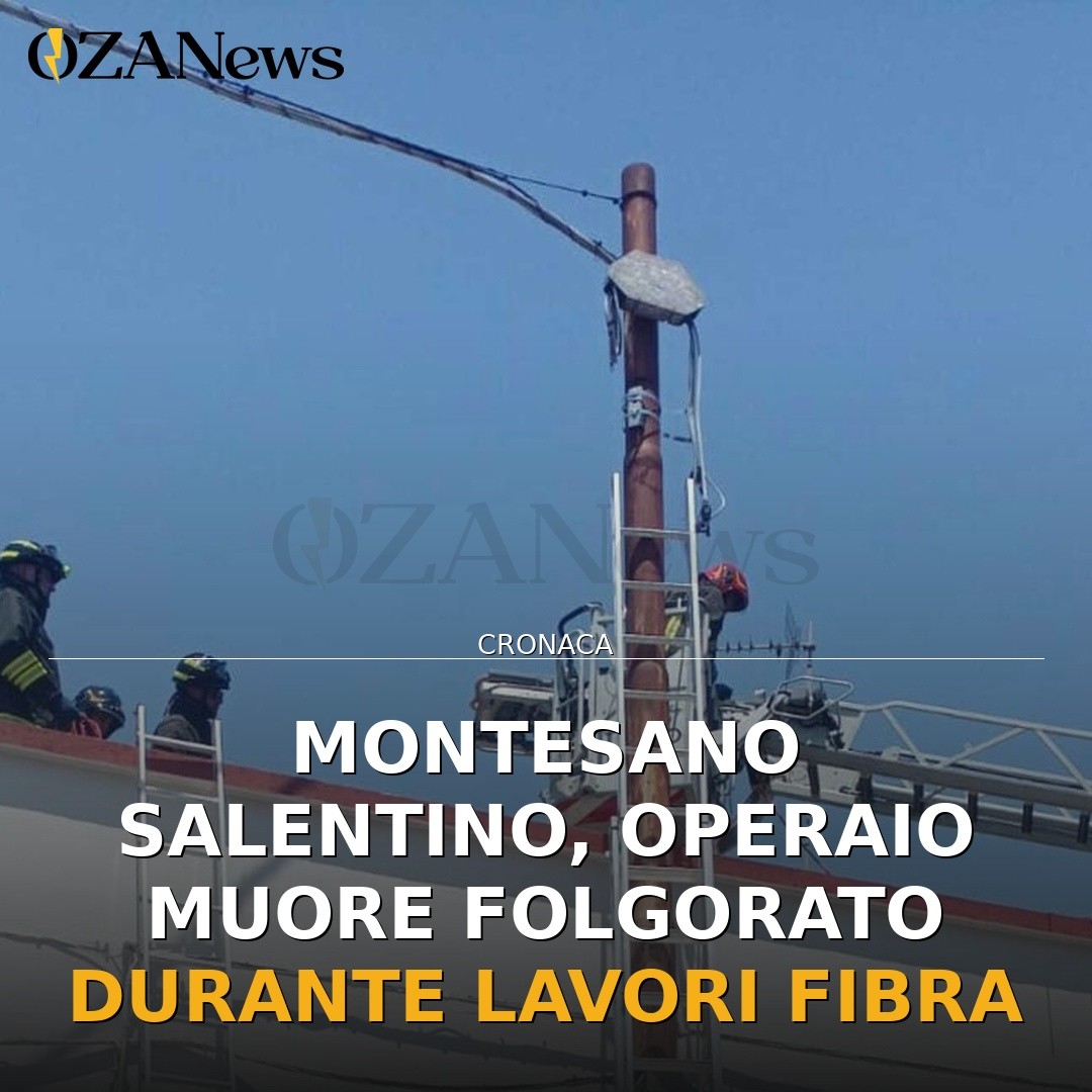 Montesano Salentino, operaio muore folgorato durante lavori fibra