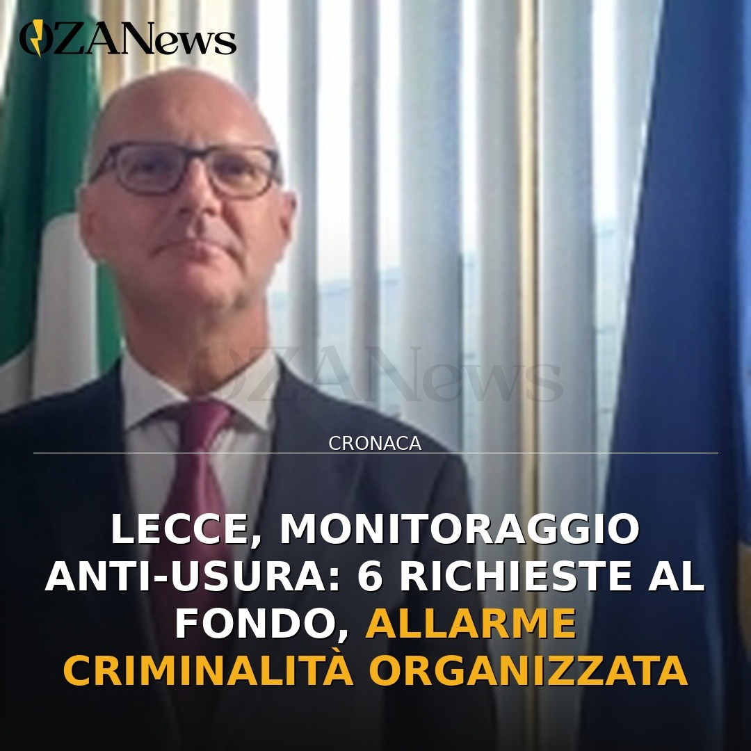 Lecce, monitoraggio anti-usura: 6 richieste al Fondo, allarme criminalità organizzata