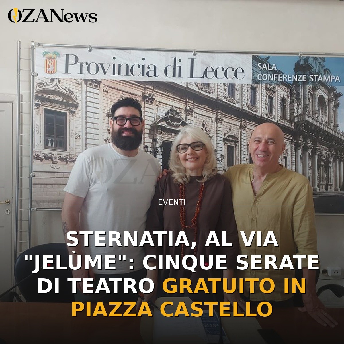 Sternatia, al via “Jelùme”: cinque serate di teatro gratuito in Piazza Castello