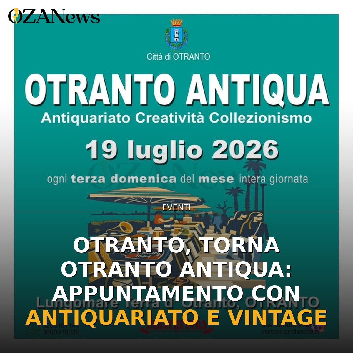 Otranto, torna Otranto Antiqua: appuntamento con antiquariato e vintage