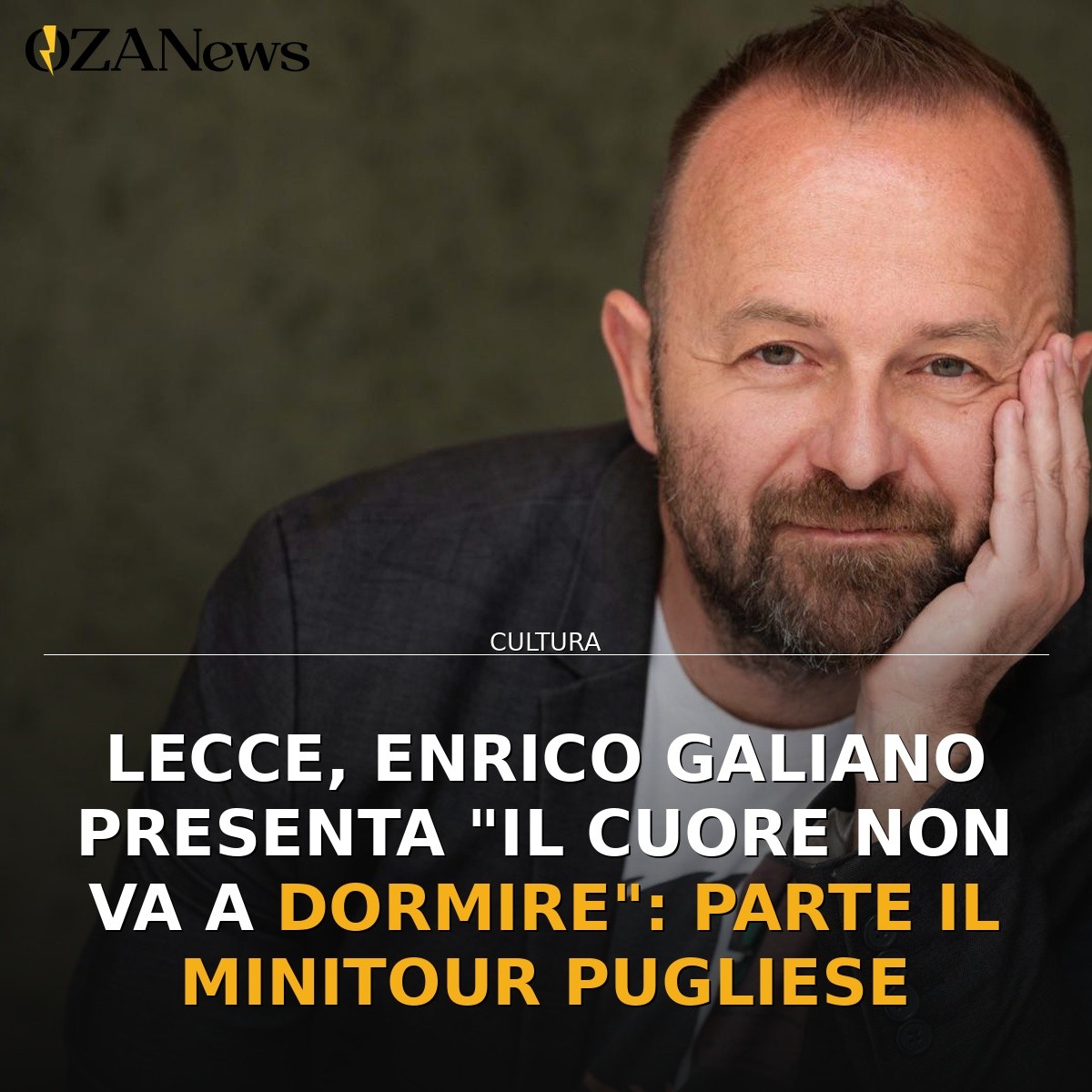 Lecce, Enrico Galiano presenta “Il cuore non va a dormire”: parte il minitour pugliese