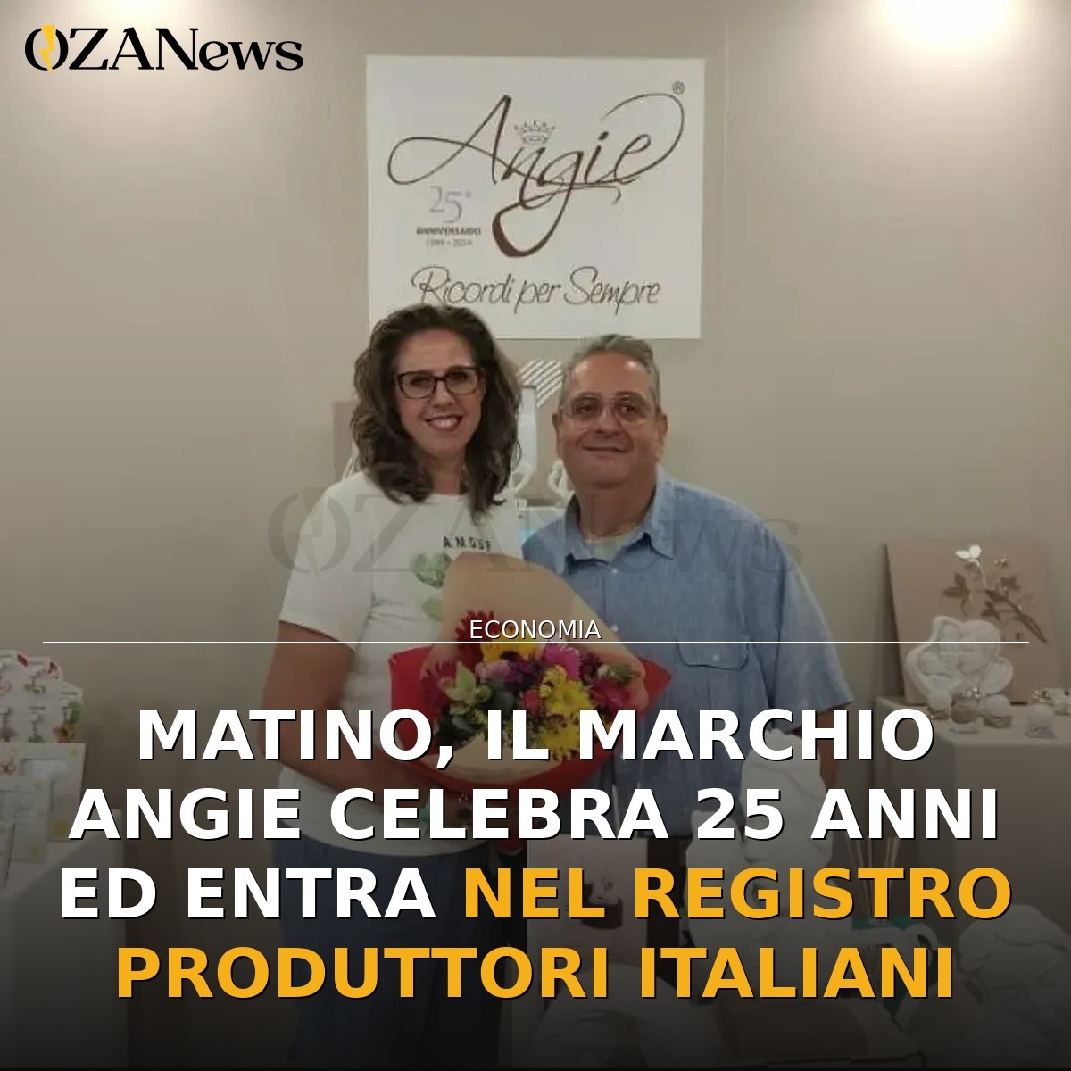 Matino, il marchio Angie celebra 25 anni ed entra nel Registro Produttori Italiani
