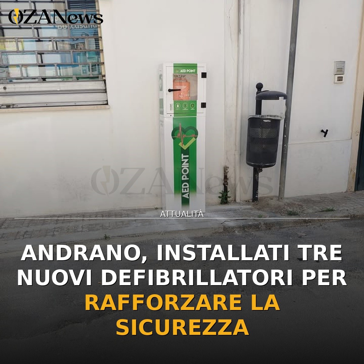 Andrano, installati tre nuovi defibrillatori per rafforzare la sicurezza