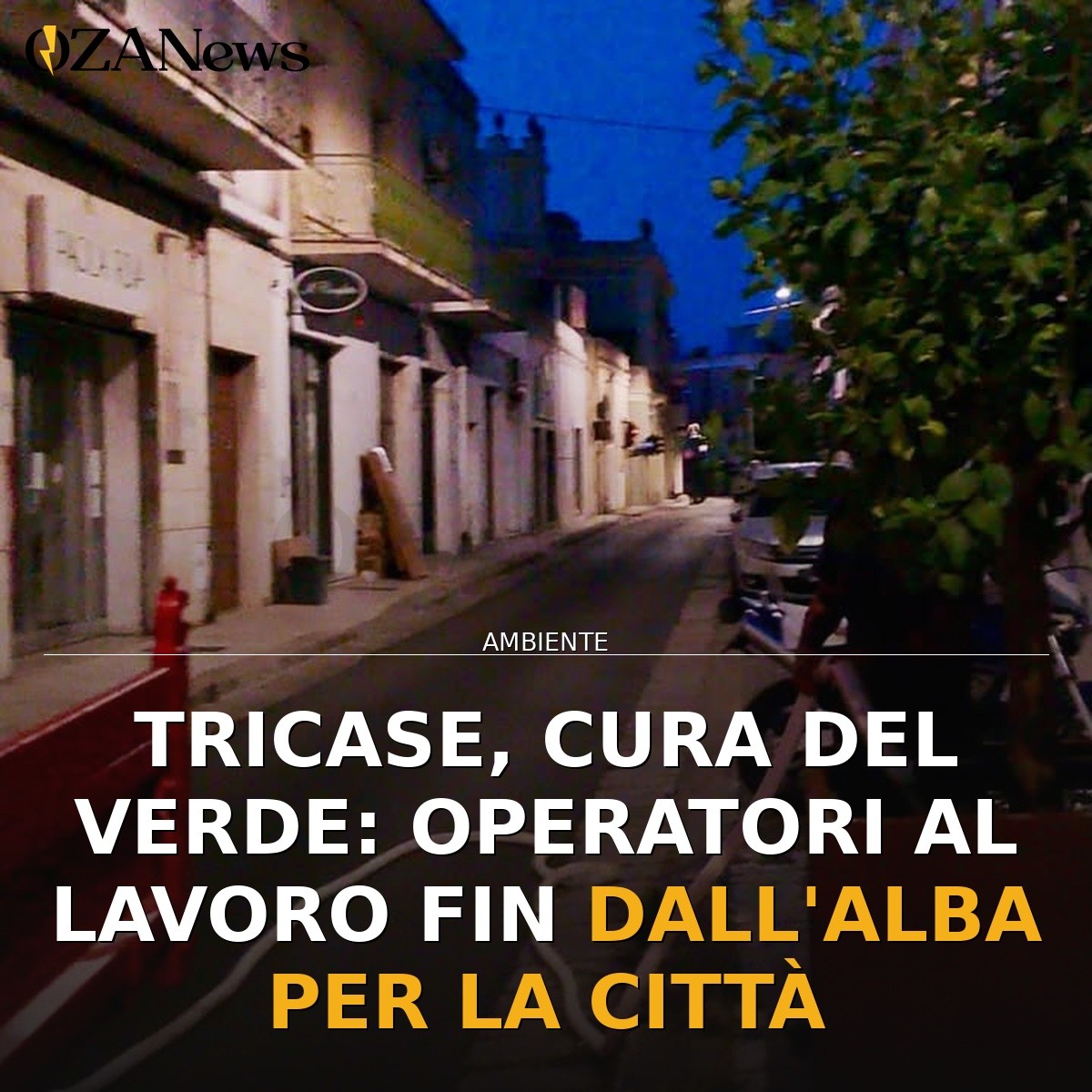 Tricase, cura del verde: operatori al lavoro fin dall’alba per la città