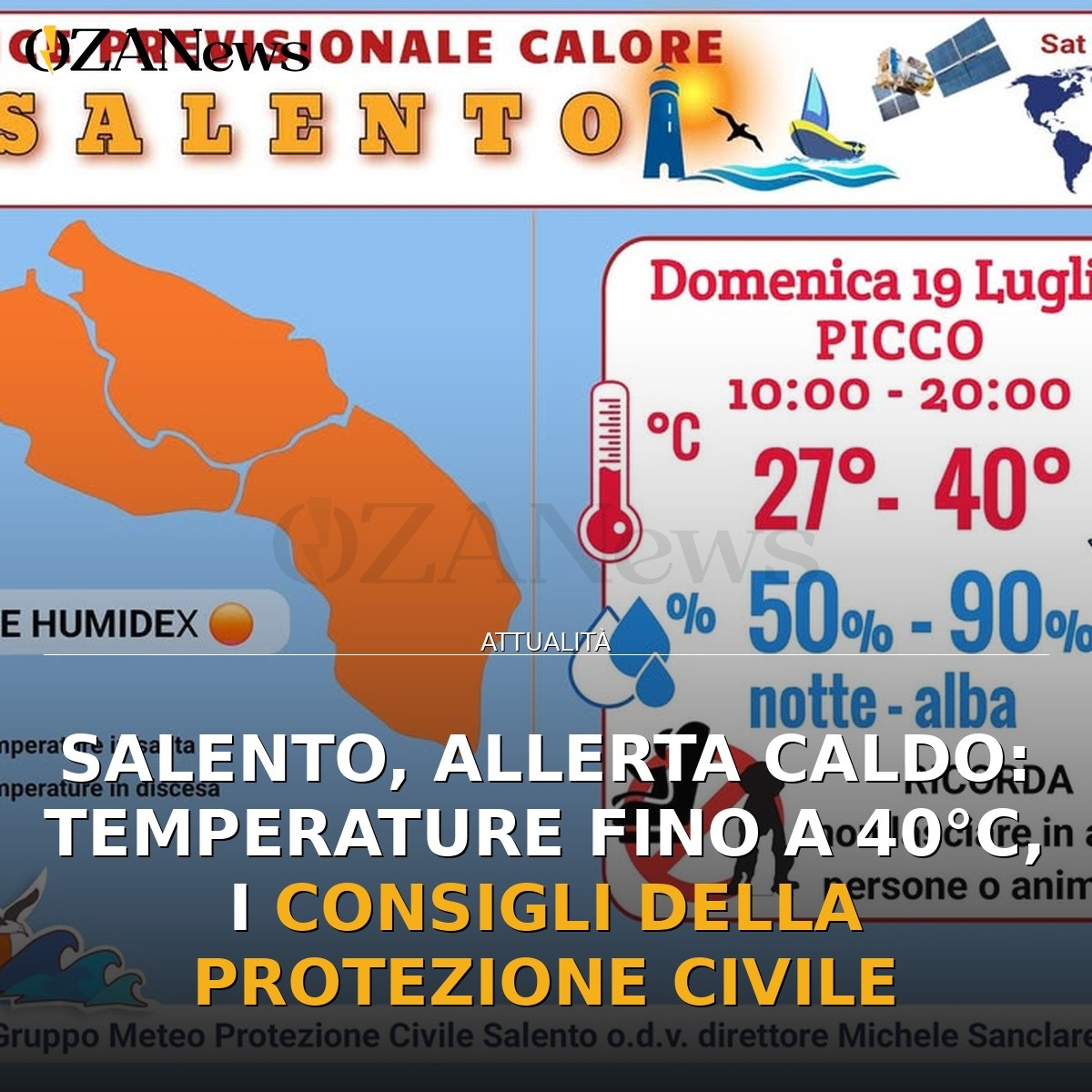 Salento, allerta caldo: temperature fino a 40°C, i consigli della Protezione Civile