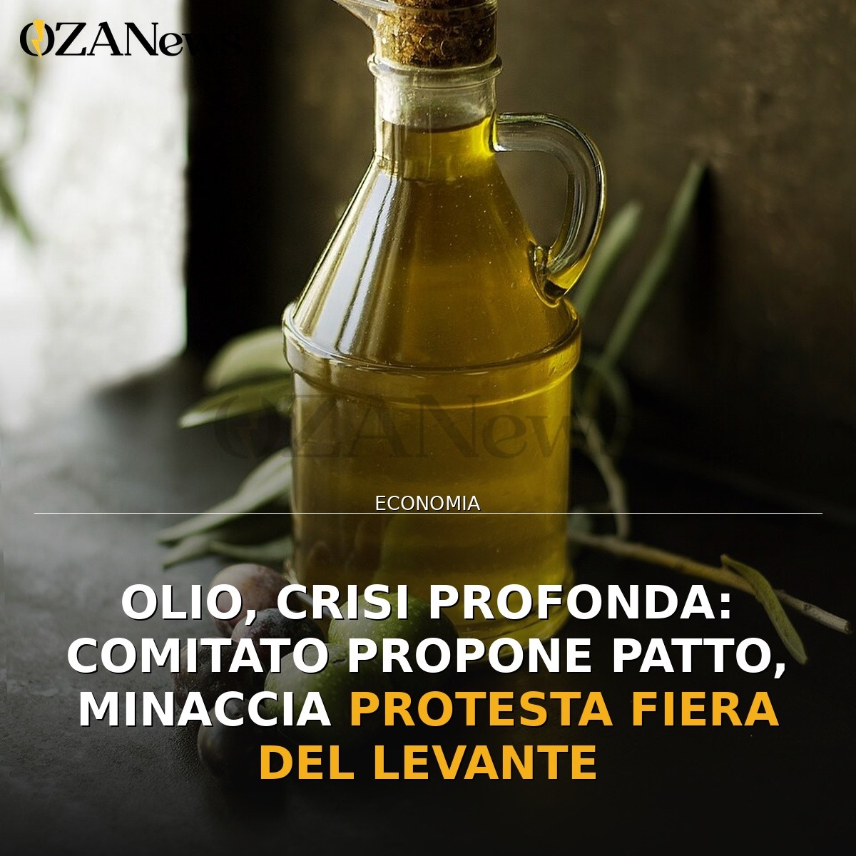 Olio, crisi profonda: Comitato propone patto, minaccia protesta Fiera del Levante