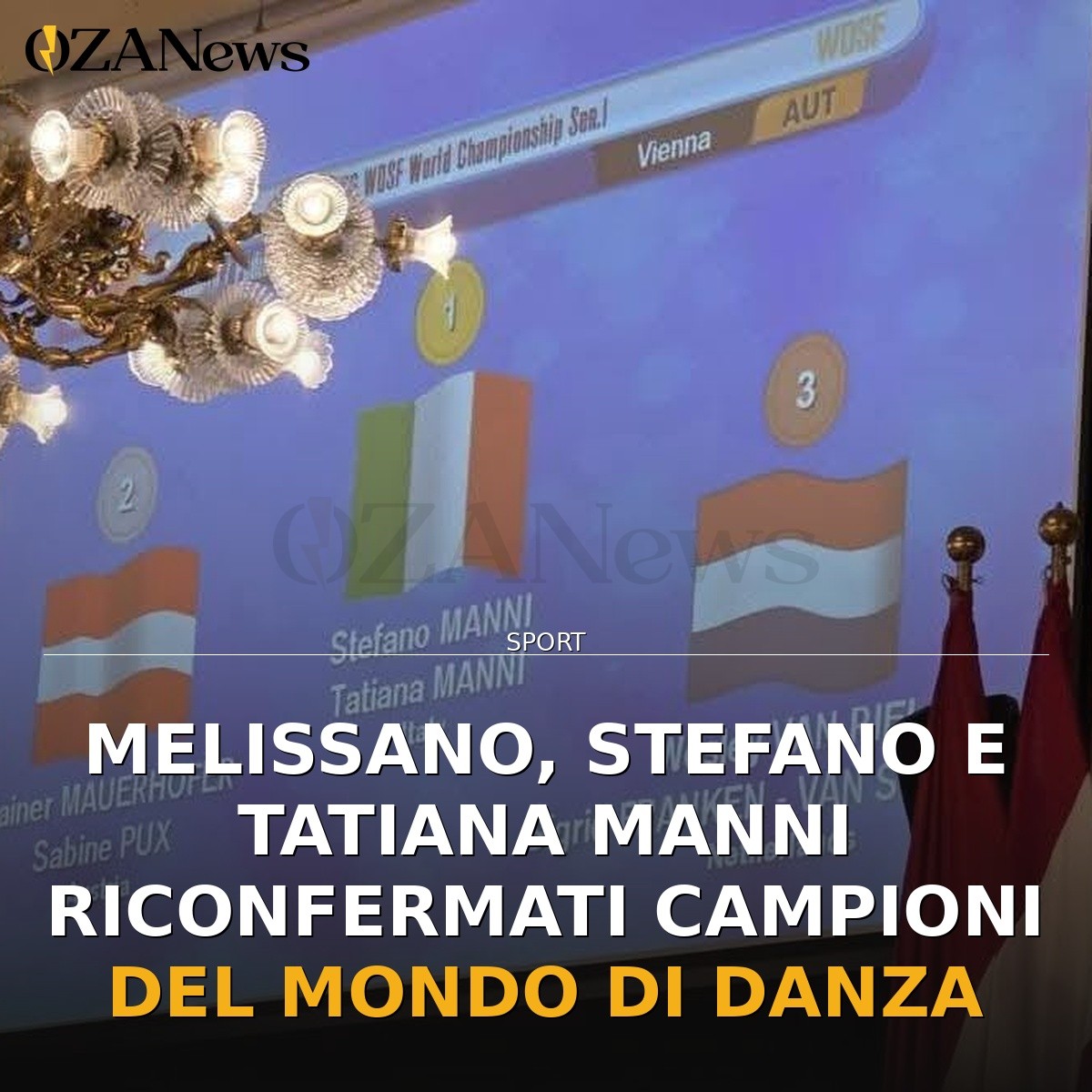 Melissano, Stefano e Tatiana Manni riconfermati campioni del mondo di danza