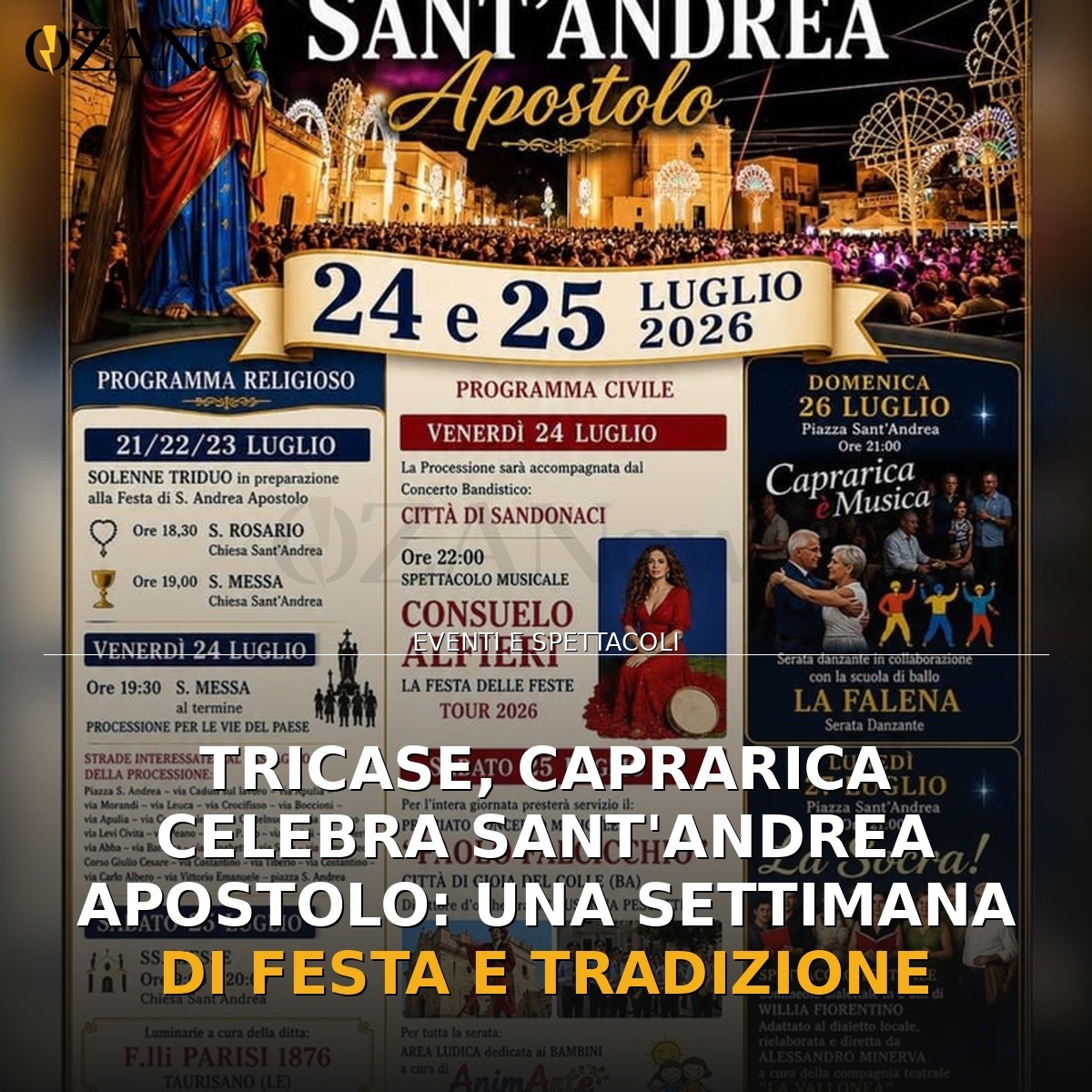 Tricase, Caprarica celebra Sant’Andrea Apostolo: una settimana di festa e tradizione