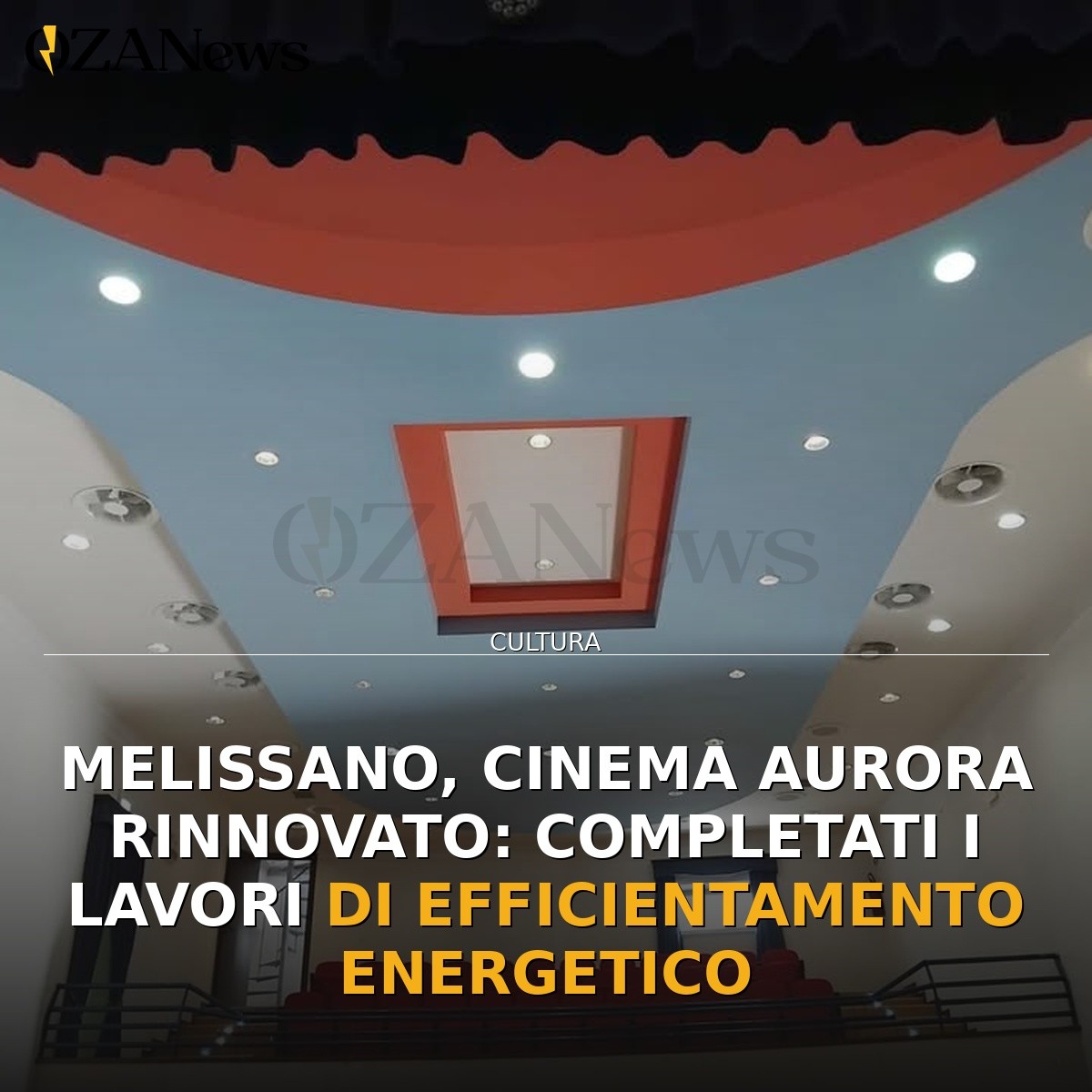 Melissano, Cinema Aurora rinnovato: completati i lavori di efficientamento energetico