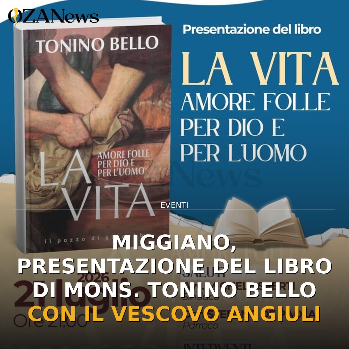 Miggiano, presentazione del libro di Mons. Tonino Bello con il Vescovo Angiuli