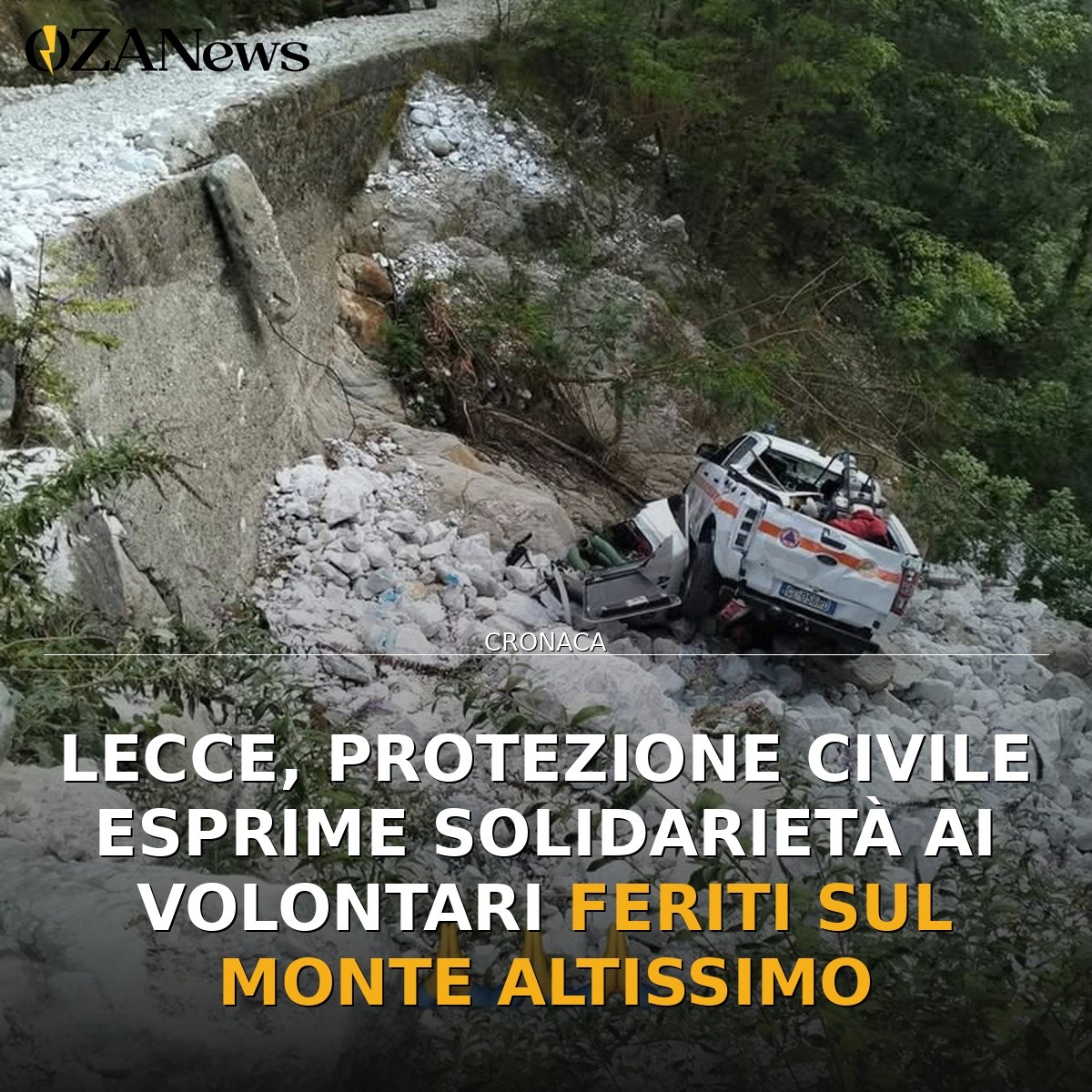 Lecce, Protezione Civile esprime solidarietà ai volontari feriti sul Monte Altissimo