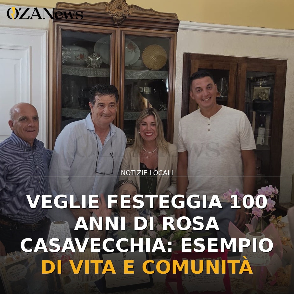 Veglie festeggia 100 anni di Rosa Casavecchia: esempio di vita e comunità