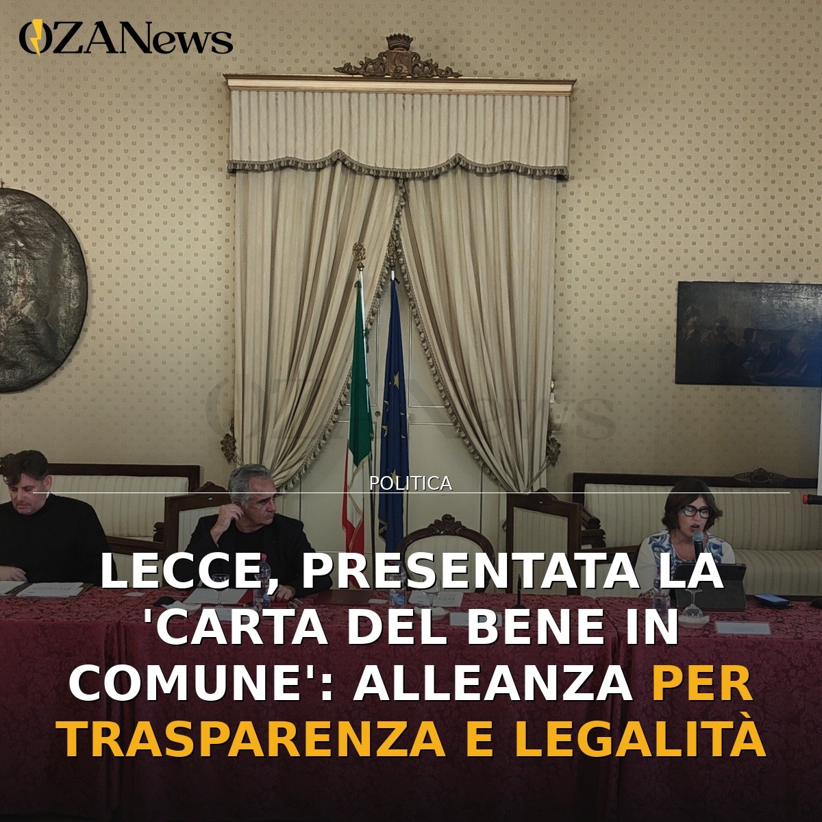 Lecce, presentata la ‘Carta del Bene in Comune’: alleanza per trasparenza e legalità