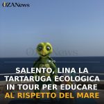Foto di copertina: Salento, Lina la tartaruga ecologica in tour per educare al rispetto del mare - Basso Salento