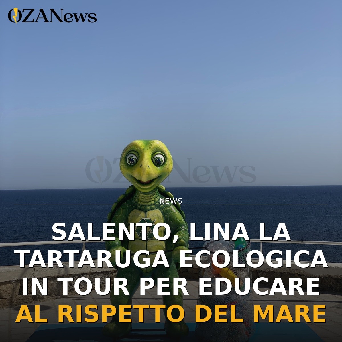 Salento, Lina la tartaruga ecologica in tour per educare al rispetto del mare
