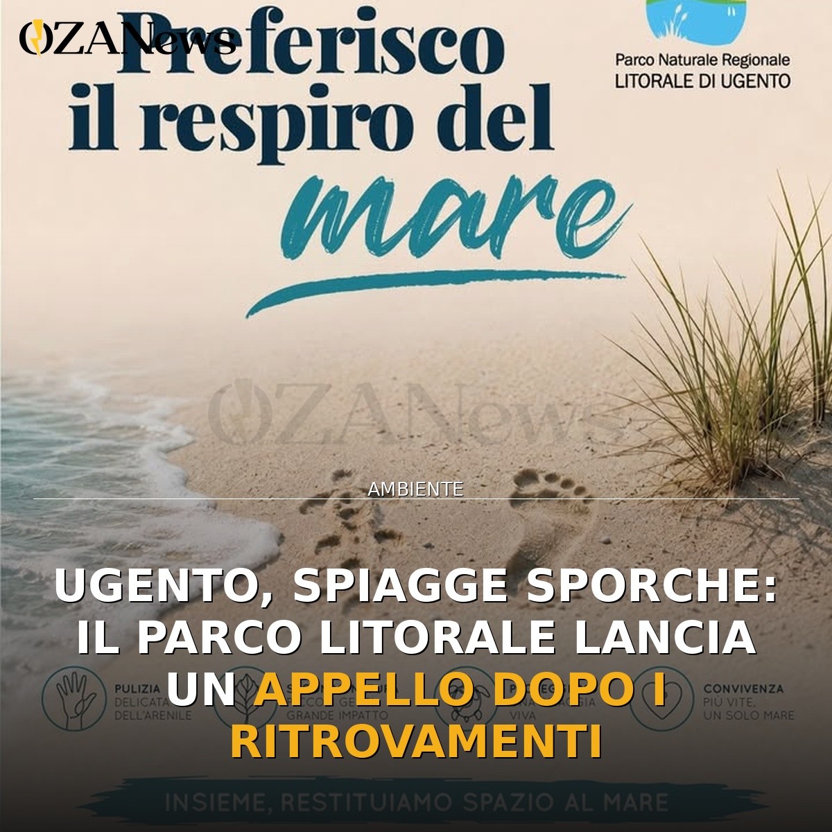 Ugento, spiagge sporche: il Parco Litorale lancia un appello dopo i ritrovamenti
