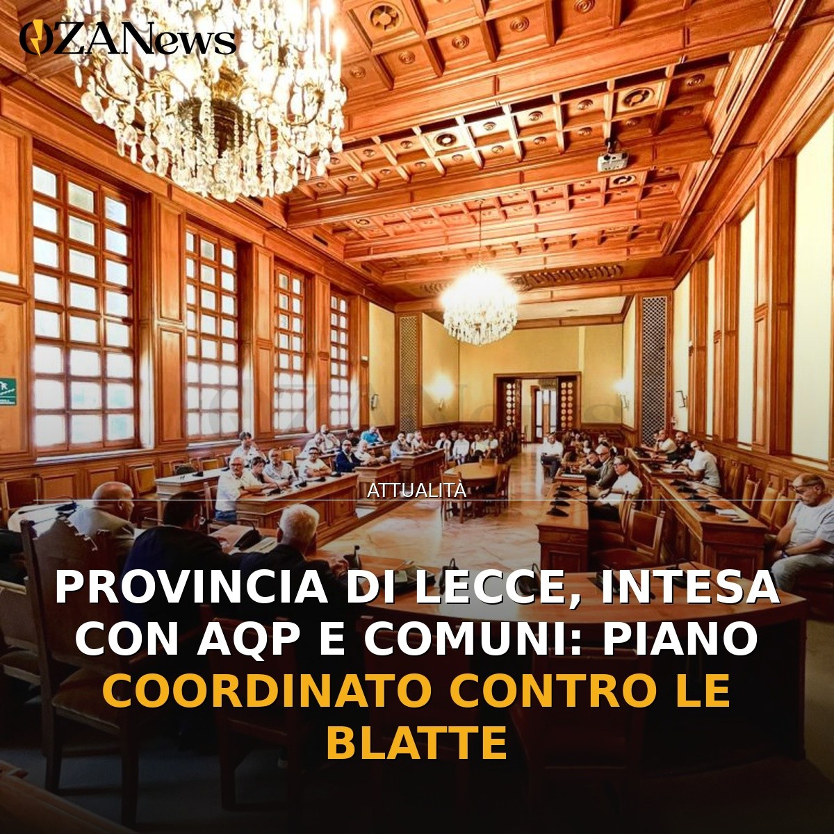 Provincia di Lecce, intesa con AQP e Comuni: piano coordinato contro le blatte