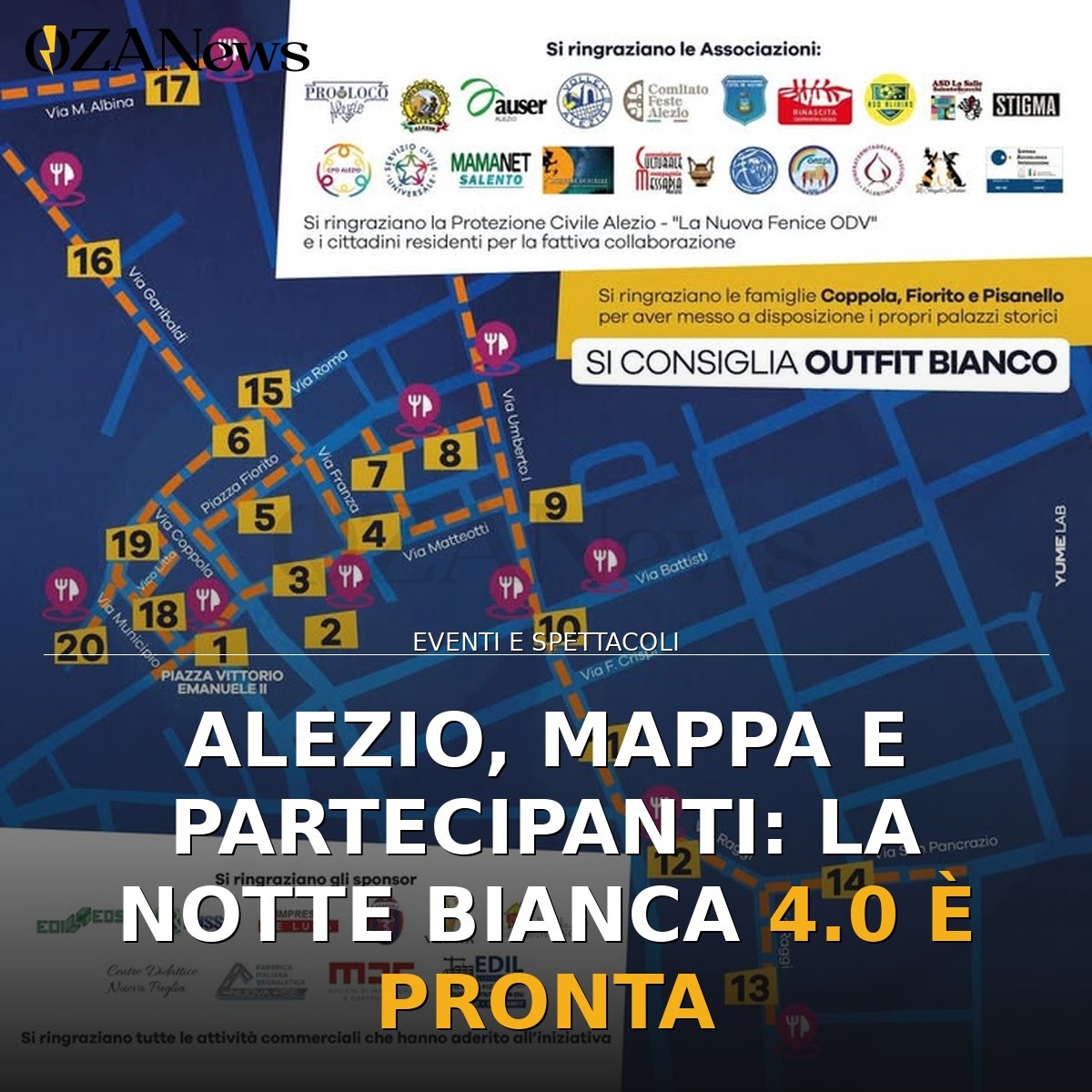 Alezio, mappa e partecipanti: la Notte Bianca 4.0 è pronta