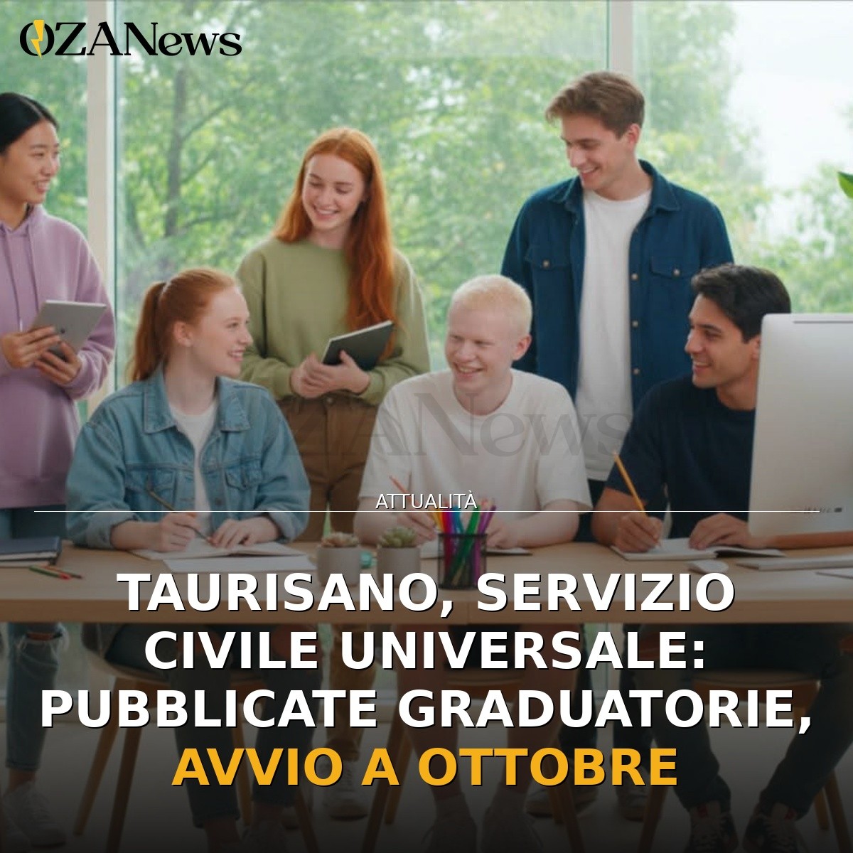 Taurisano, Servizio Civile Universale: pubblicate graduatorie, avvio a ottobre