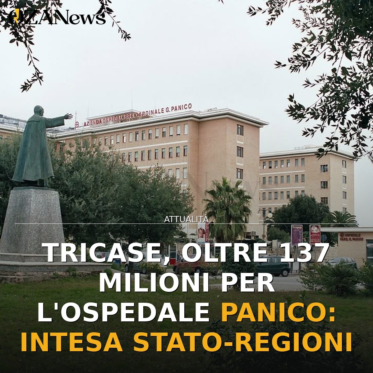 Tricase, oltre 137 milioni per l’ospedale Panico: intesa Stato-Regioni