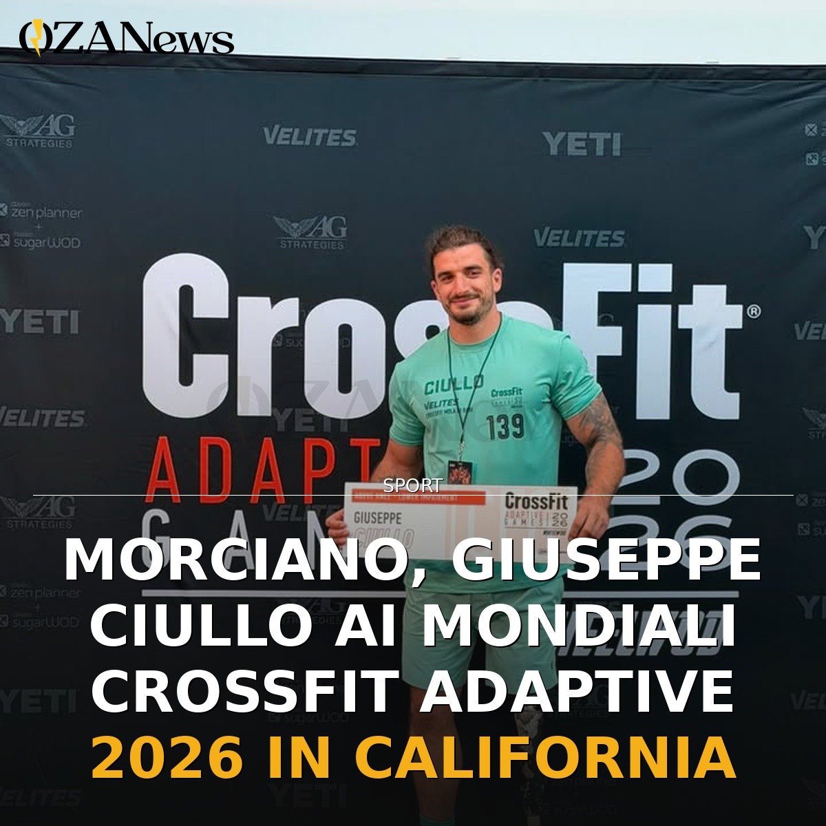 Morciano, Giuseppe Ciullo ai Mondiali CrossFit Adaptive 2026 in California