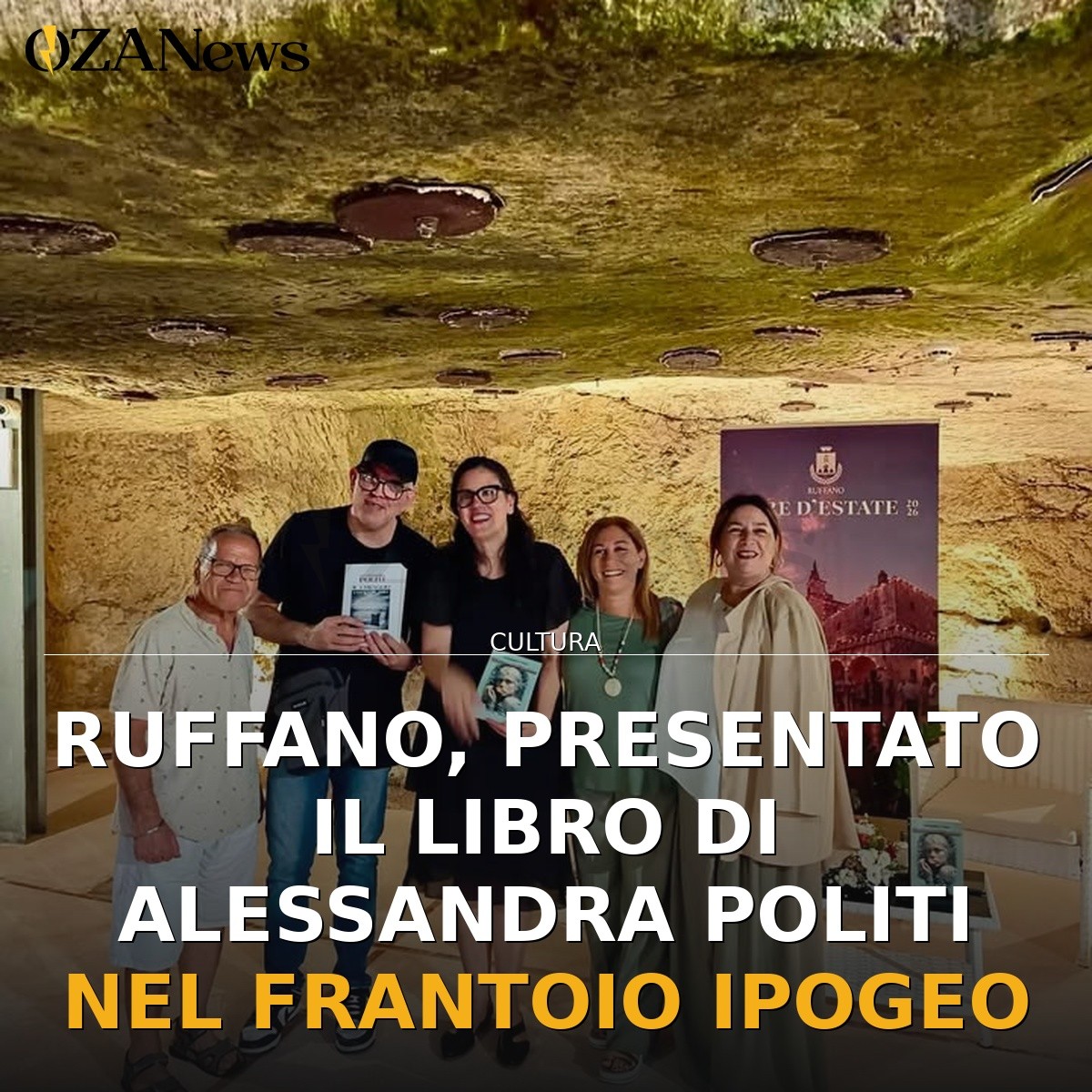 Ruffano, presentato il libro di Alessandra Politi nel frantoio ipogeo