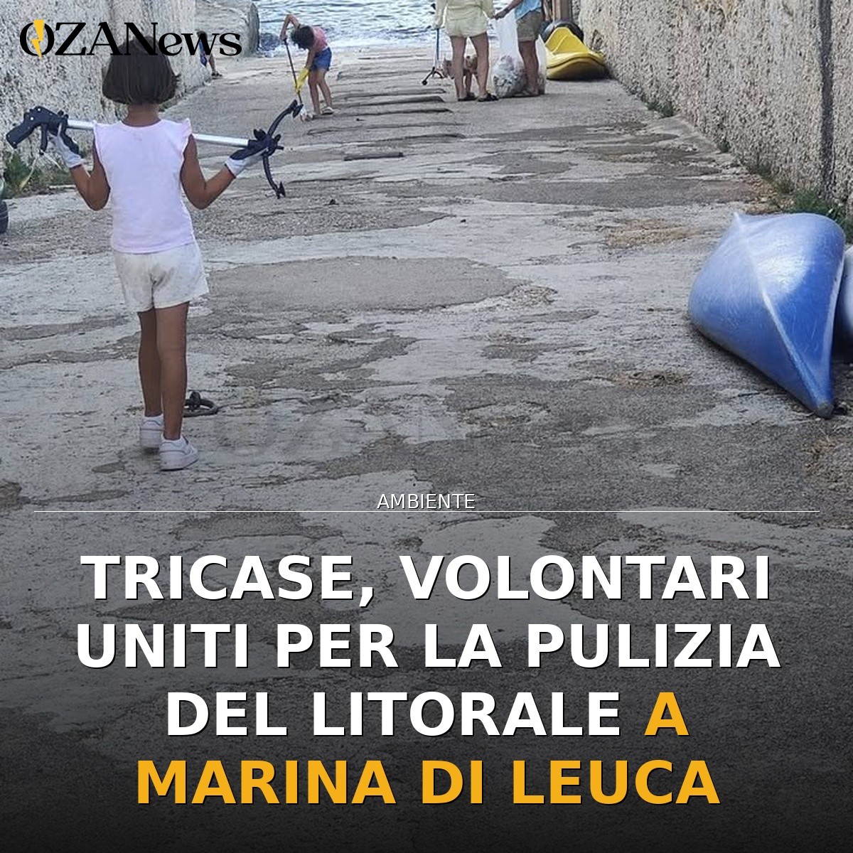 Tricase, volontari uniti per la pulizia del litorale a Marina di Leuca