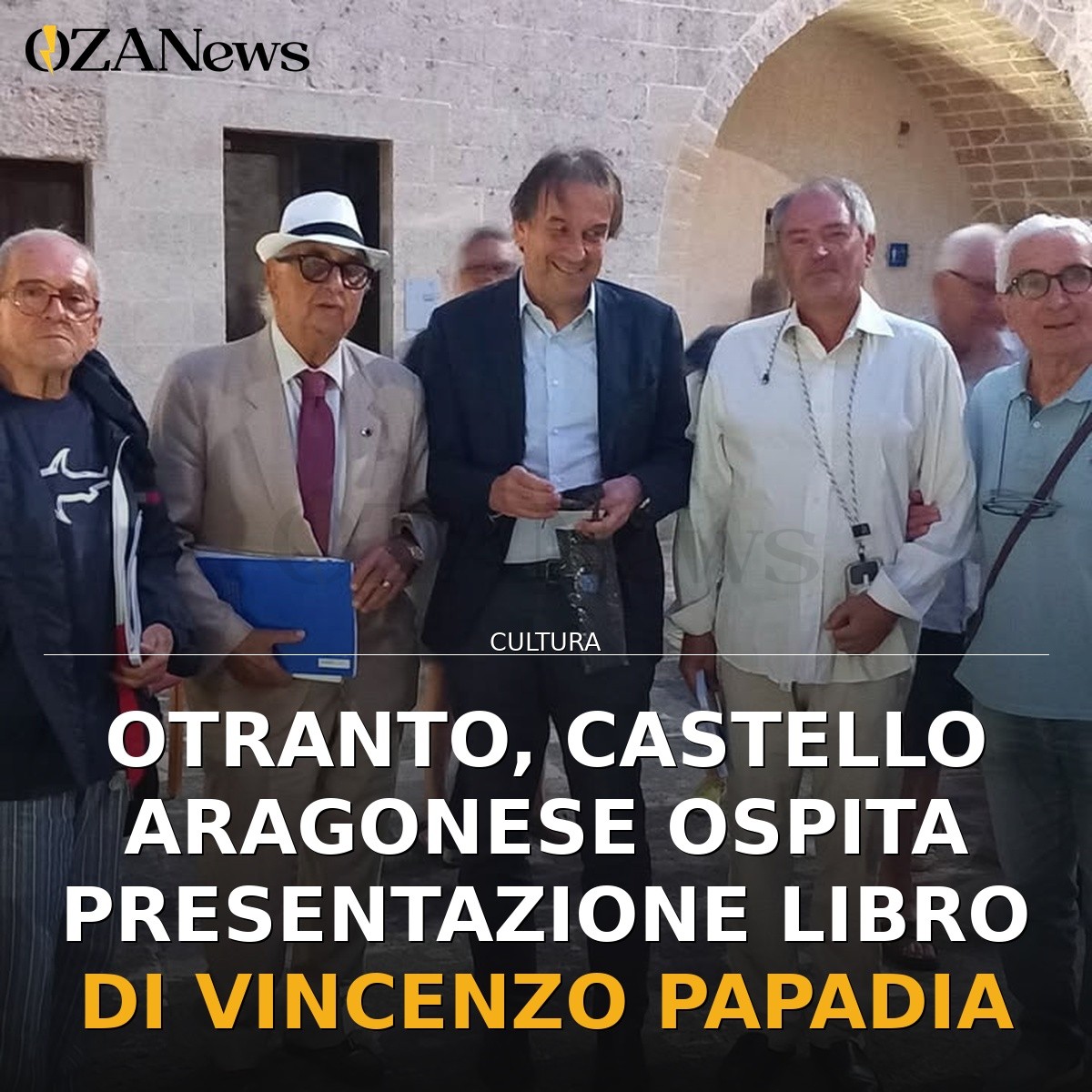 Otranto, Castello Aragonese ospita presentazione libro di Vincenzo Papadia