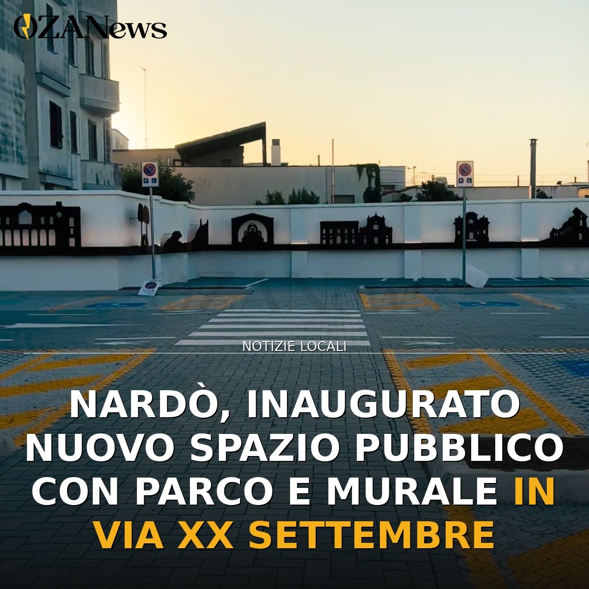 Nardò, inaugurato nuovo spazio pubblico con parco e murale in via XX Settembre