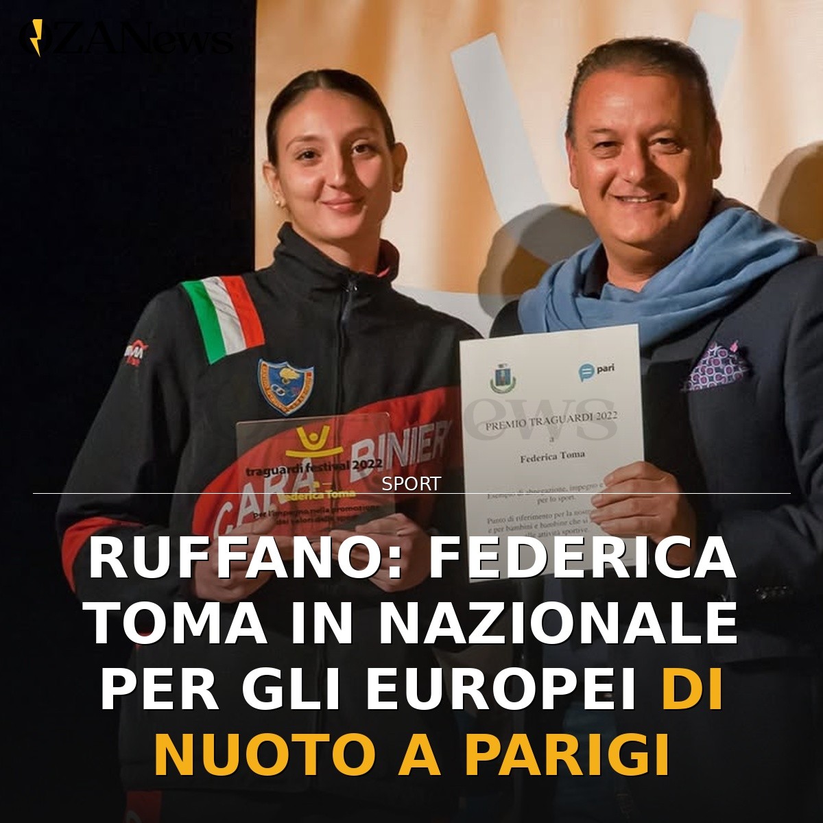 Ruffano: Federica Toma in Nazionale per gli Europei di nuoto a Parigi