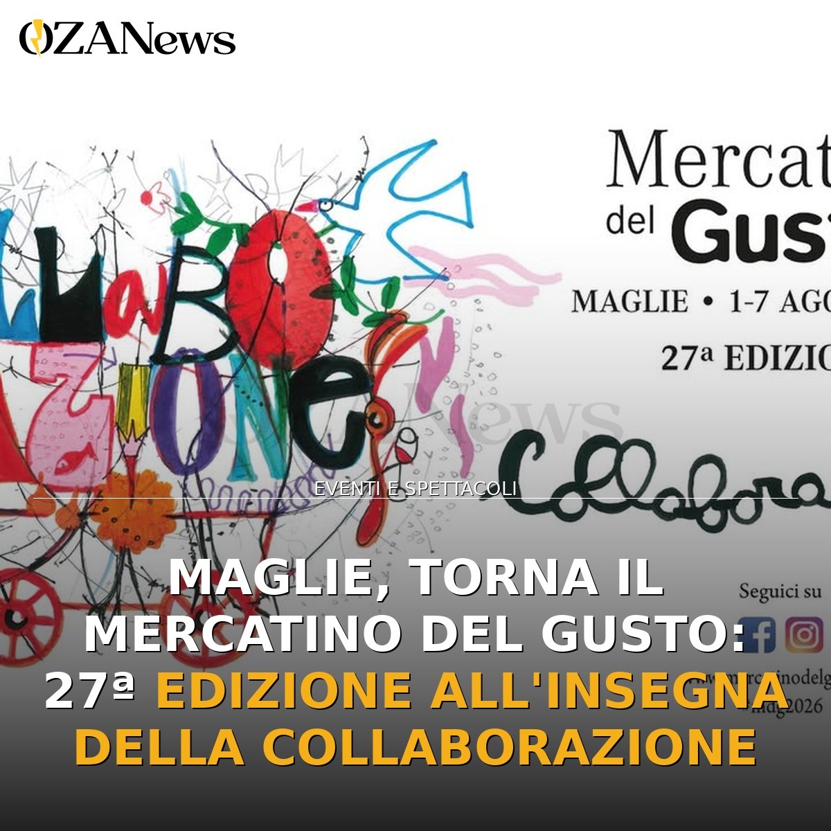 Maglie, torna il Mercatino del Gusto: 27ª edizione all’insegna della collaborazione