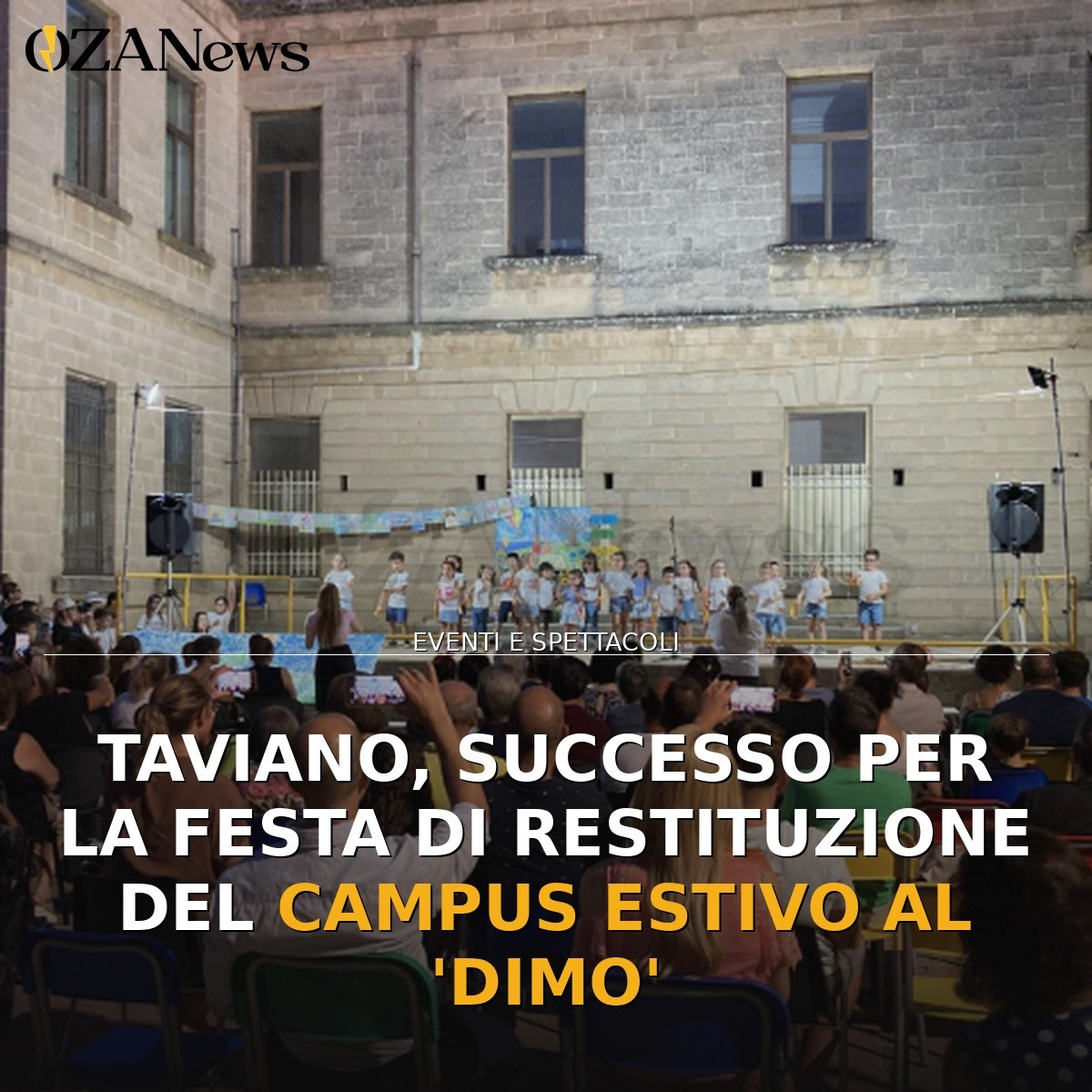 Taviano, successo per la Festa di Restituzione del Campus Estivo al ‘Dimo’