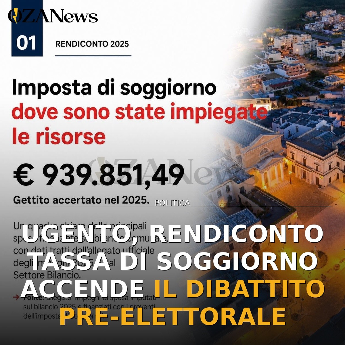 Ugento, rendiconto tassa di soggiorno accende il dibattito pre-elettorale
