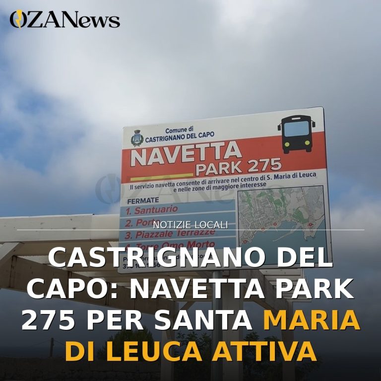 Castrignano del Capo: Navetta Park 275 per Santa Maria di Leuca attiva