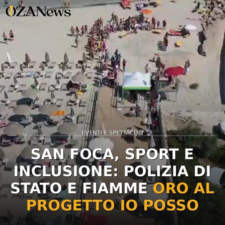 San Foca, sport e inclusione: Polizia di Stato e Fiamme Oro al progetto IO POSSO