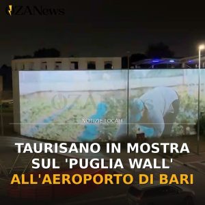 Taurisano in mostra sul ‘Puglia Wall’ all’Aeroporto di Bari