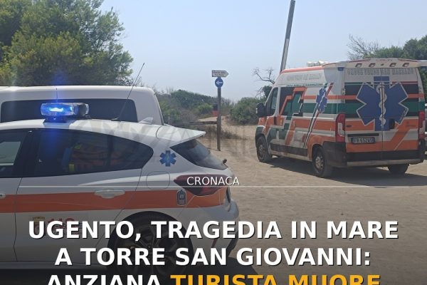 Ugento, tragedia in mare a Torre San Giovanni: anziana turista muore dopo malore