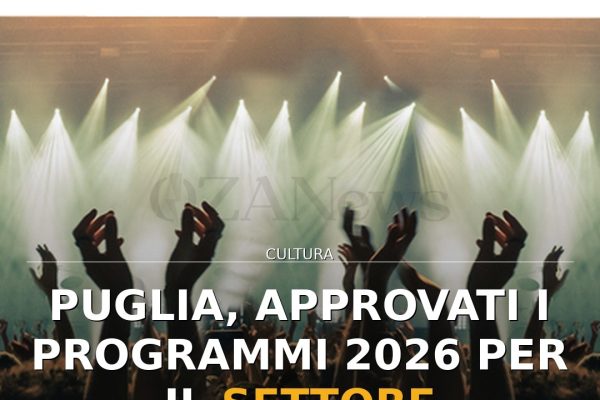 Puglia, approvati i programmi 2026 per il settore Spettacolo dal vivo
