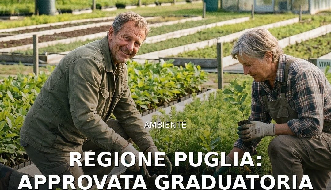 Regione Puglia: approvata graduatoria incentivi per vivaistica forestale privata