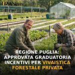 Regione Puglia: approvata graduatoria incentivi per vivaistica forestale privata