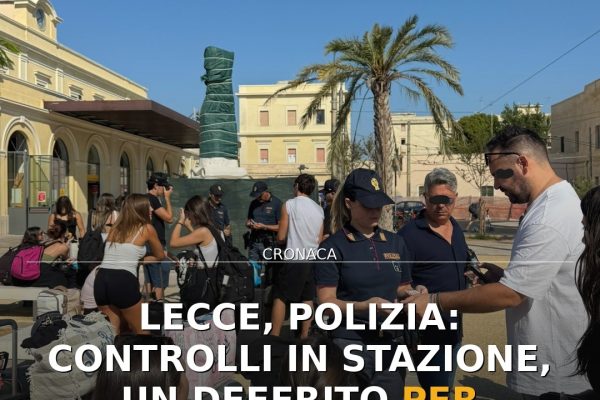 Lecce, Polizia: controlli in stazione, un deferito per violenza sessuale
