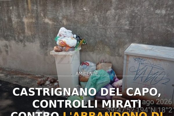 Castrignano del Capo, controlli mirati contro l'abbandono di rifiuti