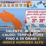 Salento, allerta caldo: temperature fino a 39 gradi e indice Humidex alto