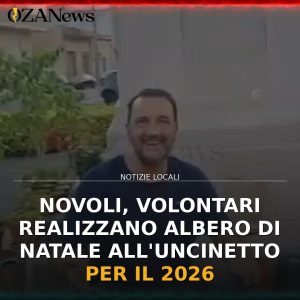 Novoli, volontari realizzano albero di Natale all’uncinetto per il 2026