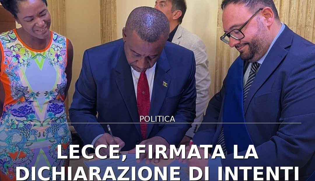 Lecce, firmata la Dichiarazione di Intenti per gemellaggio con Kingston
