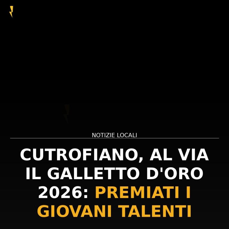 Cutrofiano, al via il Galletto d'Oro 2026: premiati i giovani talenti