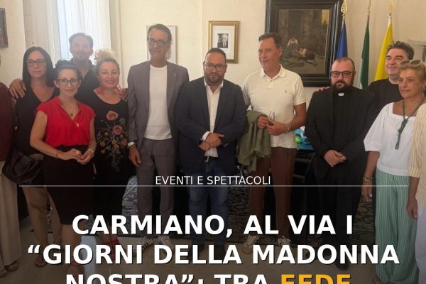Carmiano, al via i “Giorni della Madonna Nostra”: tra fede, cultura e legalità