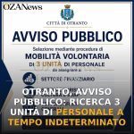 Otranto, avviso pubblico: ricerca 3 unità di personale a tempo indeterminato