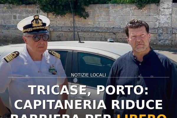 Tricase, porto: Capitaneria riduce barriera per libero transito pedonale