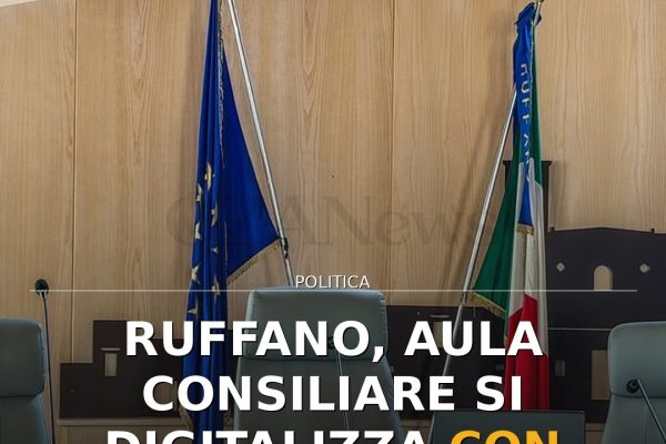 Ruffano, Aula consiliare si digitalizza con nuove tecnologie